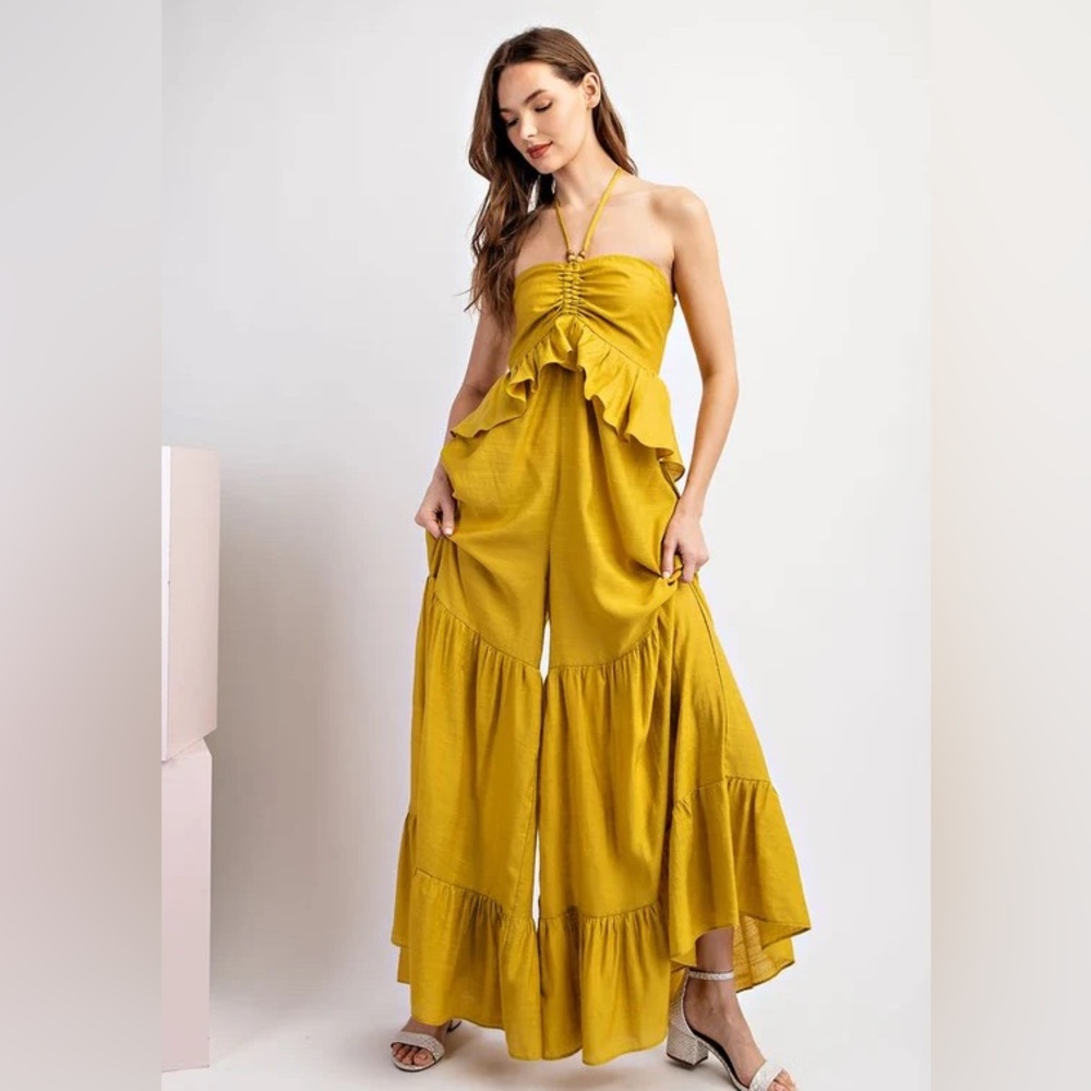 Flowing Jumpsuit Gold / Mustard Size S